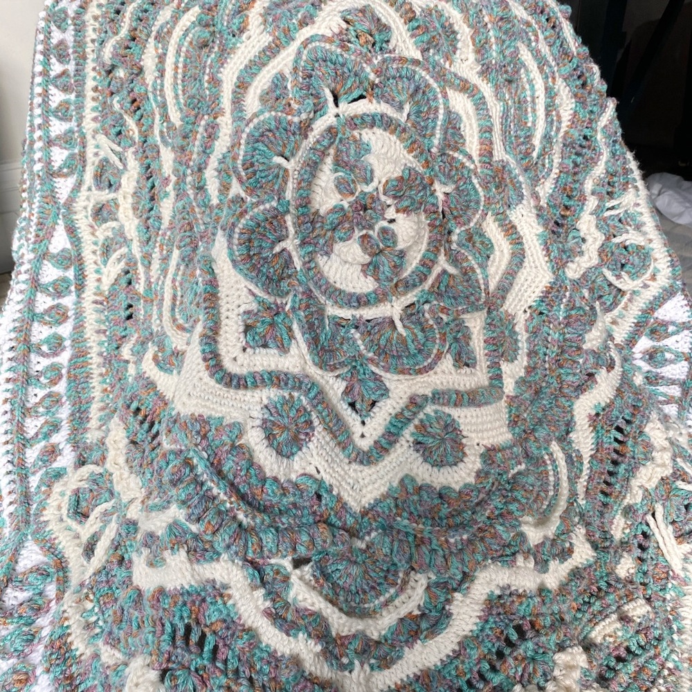❌sold❌ Mandala Madness Hand Made Crochet 78" - Picture 13 of 13